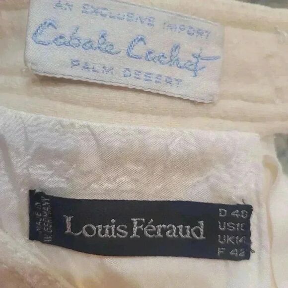 Louis Feraud Vintage Cabale Cachet Desert Springs Women's Ivory Wool Lined Penci - Picture 12 of 15